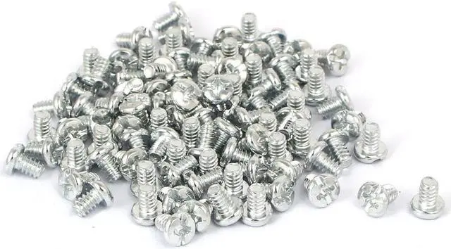 Main image of Desktop Computer Hard Drive Video Card PCI Bezel Screw Silver Tone #6-32 100pcs