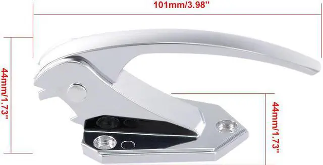 Alt view image 5 of 6 - 101mmx44mm Zinc Alloy Adjustable Latch Spring Loaded Freezer Door Grip Handle