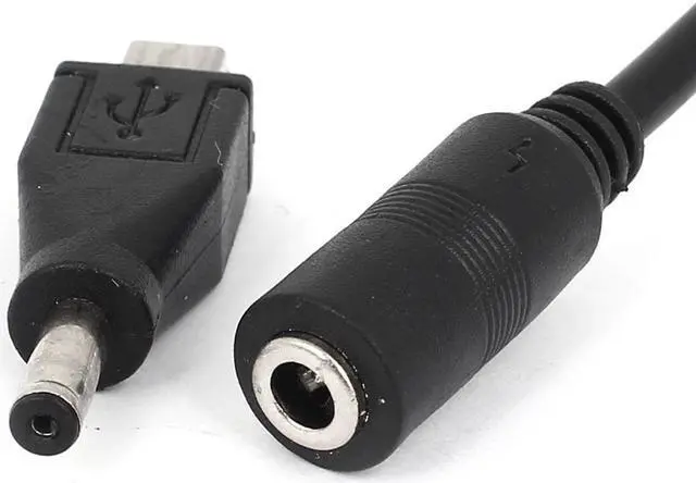 Alt view image 4 of 4 - Unique Bargains 41cm USB Male to 2.5mm DC Female Cable + Mini USB to DC Plug Adapter 2 Sets