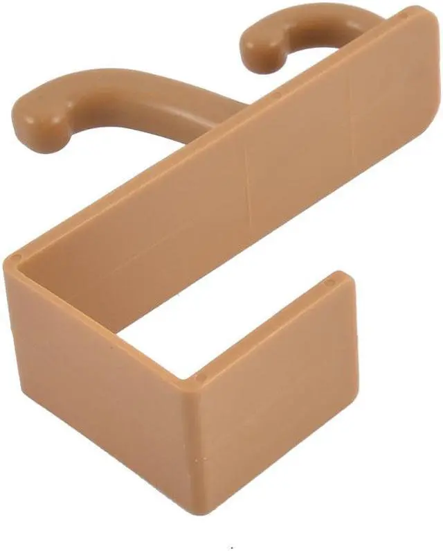 Alt view image 2 of 3 - Family Plastic Bathroom Washroom Towel Bathrobe Over Door Hook Hanger Brown