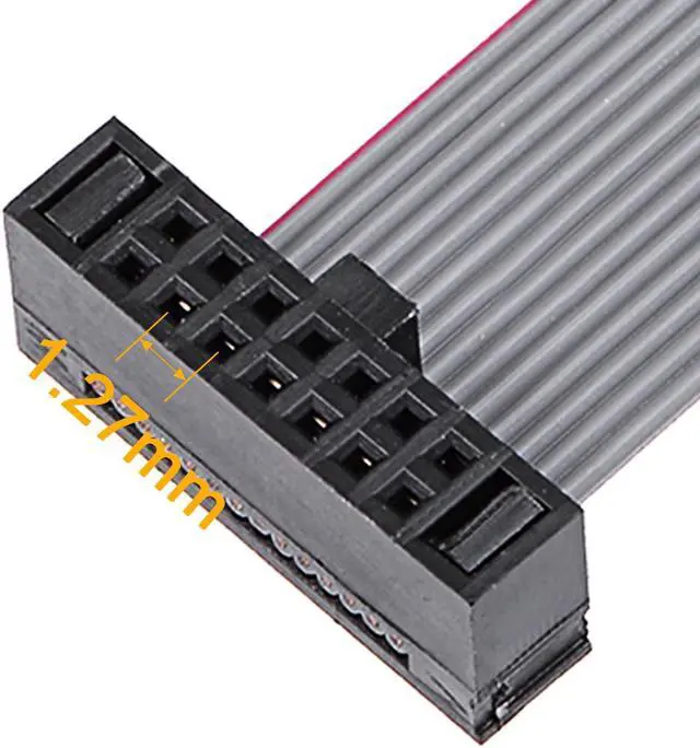 Alt view image 4 of 5 - IDC 14 Pins Connector Flat Ribbon Cable Female Connector 20cm 1.27mm Pitch,2pcs