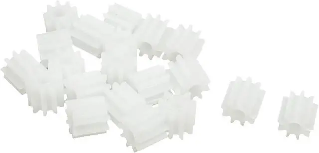 Main image of 20 Pcs 5.5mm x 2mm 9 Teeth Plastic Gear for Car Model Motor Gearbox Shaft