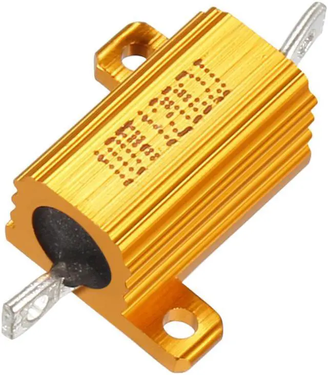 Main image of Unique Bargains Aluminum Case Resistor 10W 120 Ohm Wirewound for LED Converter Rod Post 10W120RJ