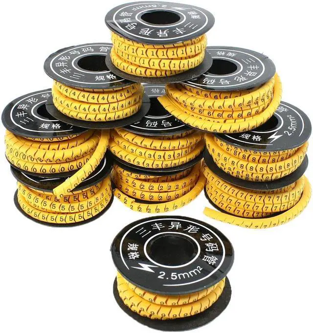 Main image of Number 0-9 Printed Flexible Cable Markers x 2500