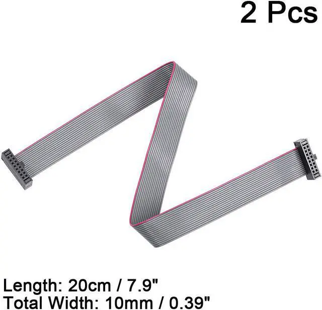 Alt view image 2 of 5 - IDC 16 Pins Connector Flat Ribbon Cable Female Connector 20cm 1.27mm Pitch,2pcs