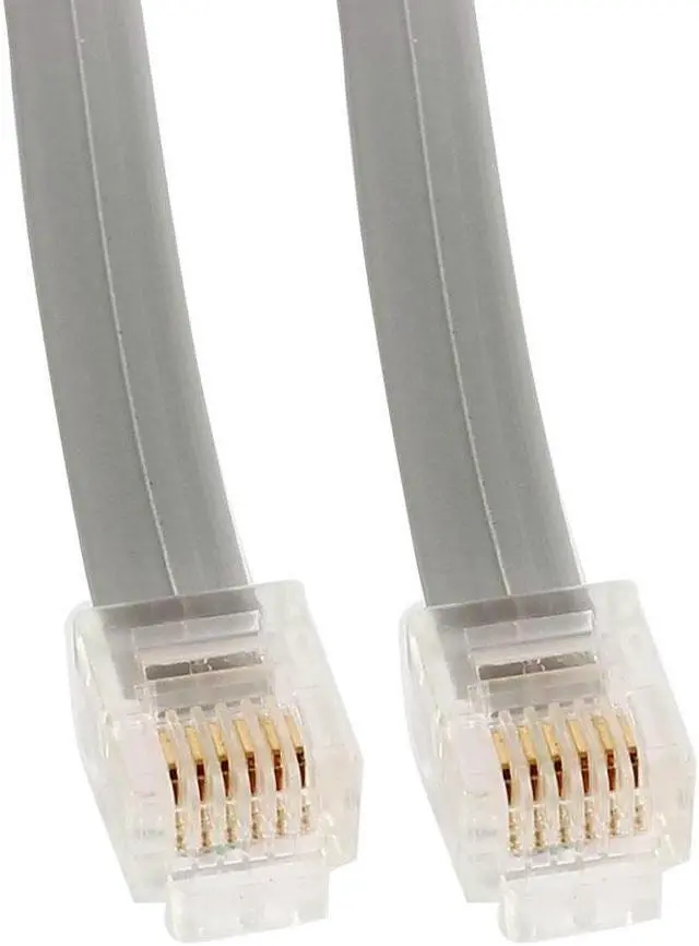 Alt view image 2 of 2 - 2 Pcs 3Meter RJ11 6P6C Modular Data Telephone Cable Cord for POS Cash Drawer