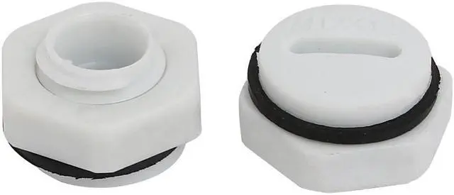 Alt view image 2 of 3 - Unique Bargains M40 Nylon Male Threaded Cable Gland Screw End Cap Cover Gray 20pcs