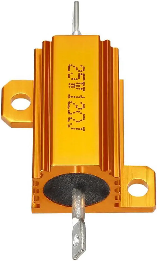 Alt view image 2 of 4 - Unique Bargains 25W 12 Ohm Aluminium Housing Chassis Mount Wirewound Power Resistors Gold 1pcs