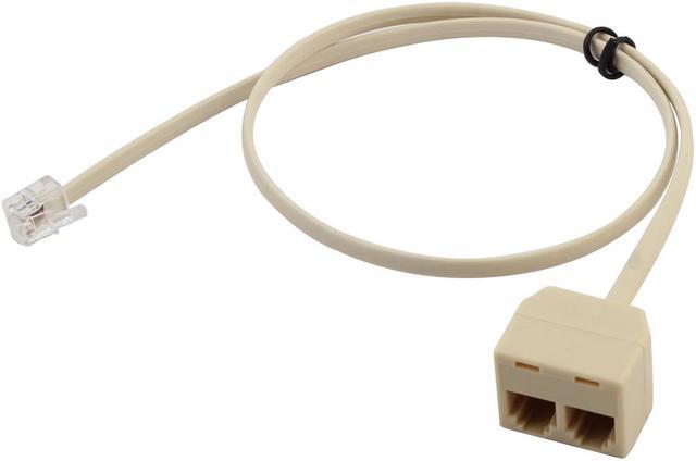 RJ45/RJ11 Splitter Cable Sharing Kit for Ethernet and Phone Lines – Dualcomm