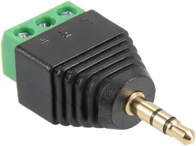 Alt view image 2 of 3 - Unique Bargains 3.5mm (1/8inches) Audio Male to AV 3-Screw Terminal Female Connector Adapter