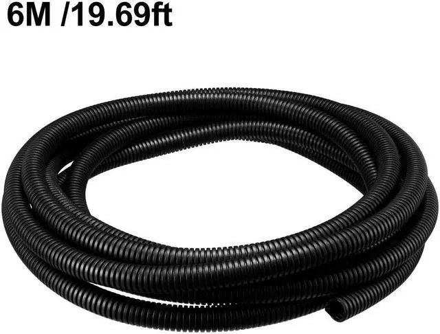 Alt view image 5 of 5 - Unique Bargains 6M 18.5mm Outside Dia Corrugated Bellow Conduit Tube for Electric Wiring Black