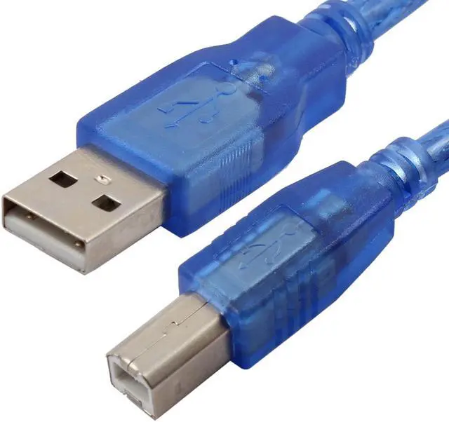 Alt view image 2 of 2 - Desktop Computer USB 2.0 A Male to B Male Printer Cable Blue 1.5M Long