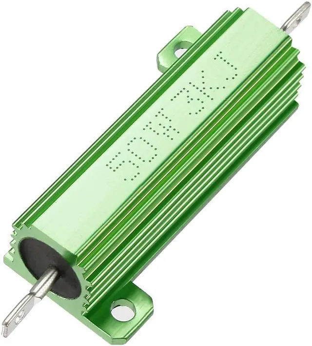 Main image of Unique Bargains 50W 3k Ohm Aluminium Housing Chassis Mount Wirewound Power Resistor Green 1pcs