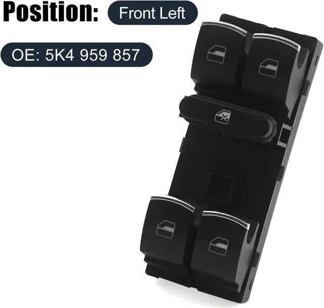 Alt view image 2 of 4 - Power Window Switch for VW Passat B6 Tiguan Golf Jetta MK5 Sagitar 5K4 959 857