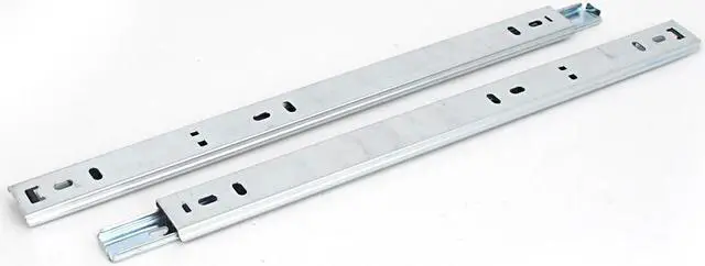 Alt view image 2 of 3 - 2pcs 13" Side Mount Ball Bearing Cabinet Keyboard Tray Drawer Slides