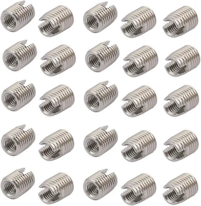 Main image of M5x10mm 304 Stainless Steel Self Tapping Slotted Thread Insert 20pcs