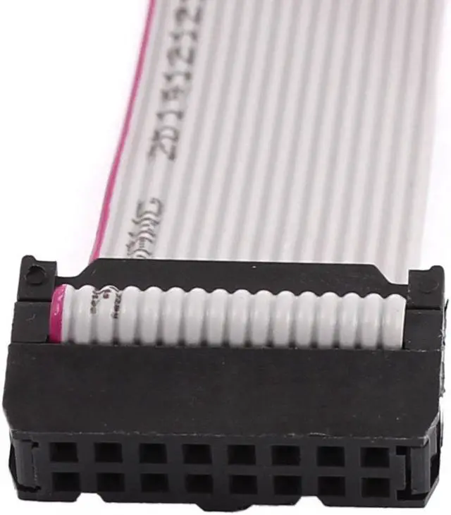 Alt view image 2 of 3 - 2.54mm Pitch 16 Pins 16 Wires F/F IDC Connector Flat Ribbon Cable 1 Meter 2pcs