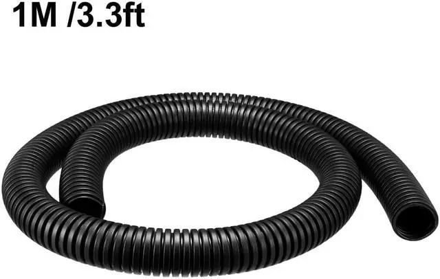 Alt view image 5 of 5 - Unique Bargains 1M 25mm Outside Dia Corrugated Bellow Conduit Tube for Electric Wiring Black