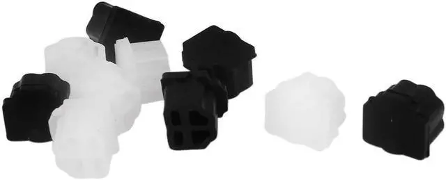 Main image of Black Clear Rubber RJ11 Connector Port Anti Dust Plug Hat Protector Cover 10PCS