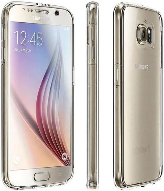 Alt view image 2 of 6 - TRI-MAX TRANSPARENT CLEAR SCREEN GUARD TPU CASE SLIM COVER FOR SAMSUNG GALAXY S6
