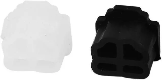 Alt view image 2 of 2 - Black Clear Rubber RJ11 Connector Port Anti Dust Plug Hat Protector Cover 10PCS