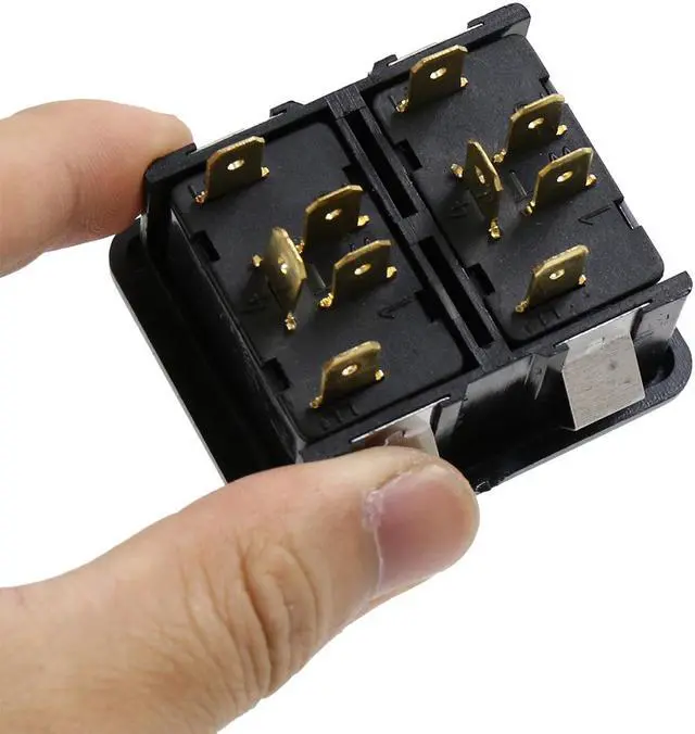 Alt view image 5 of 5 - 5 Pin Car Power Window Double Switch with Wiring Harness Socket DC 12V 3 in 1