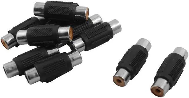 Main image of Audio Video Cable Wire RCA Female to Female Connector Coupler Jack Adapter 10pcs