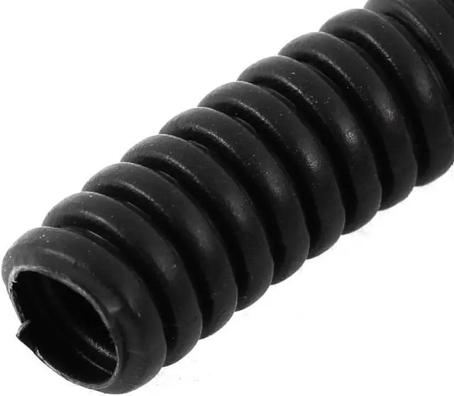 Alt view image 2 of 2 - Corrugated Shaped Pipe Bellows Tube Hose Black3.3 Meters Length 10 x 8mm Dia