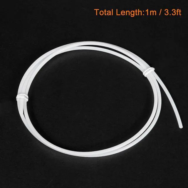 Main image of 1.6mm ID 3.2mm OD PTFE Tubing Tube 1 Meter 3.3ft Lengh For 3D Printer RepRap