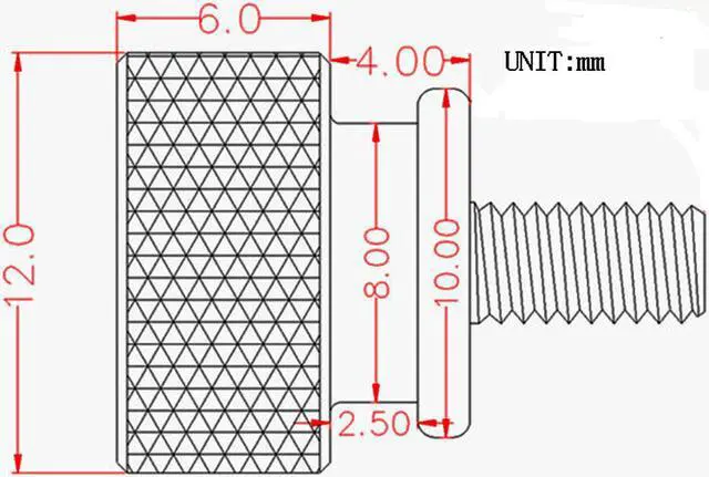 Alt view image 3 of 3 - Computer PC Case Fully Threaded Knurled Thumb Screws Royal Blue 6#-32 4pcs