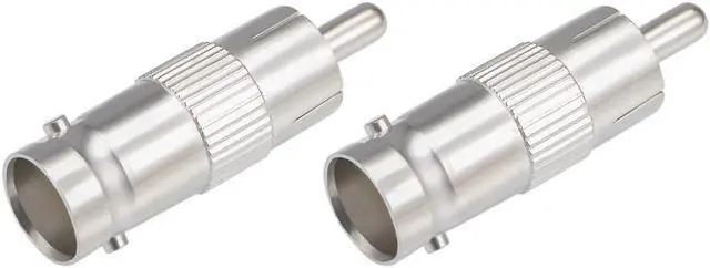 Main image of 2pcs BNC Female to RCA Male Adapter Coaxial Cable Connector for CCTV Security Camera