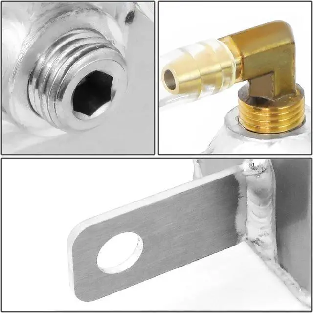 Alt view image 5 of 5 - DNA Motoring TANK-COL-007 For 1994 to 1995 Ford Mustang V8 Aluminum Coolant Expansion Recovery Overflow Tank Bottle