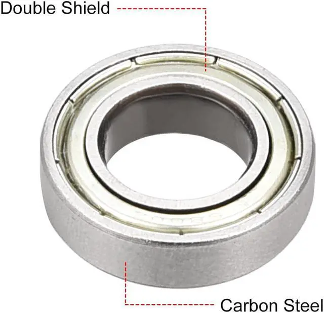 Alt view image 2 of 4 - Deep Groove Ball Bearing 6800ZZ Double Shield 10 x 19 x 5mm Carbon Steel 8pcs