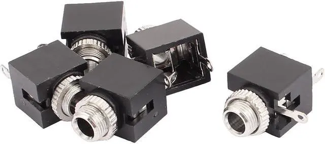 Main image of 5Pcs 3 Terminal 3.5mm Female Headphone Audio Jack Socket PCB Mount Connector