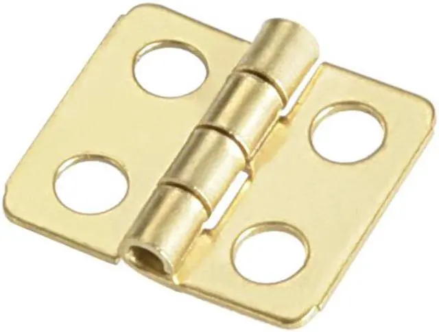 Alt view image 3 of 4 - 0.5" Mini Hinge Jewelry Case Wooden Box Hinges Fittings Golden Plain 50pcs