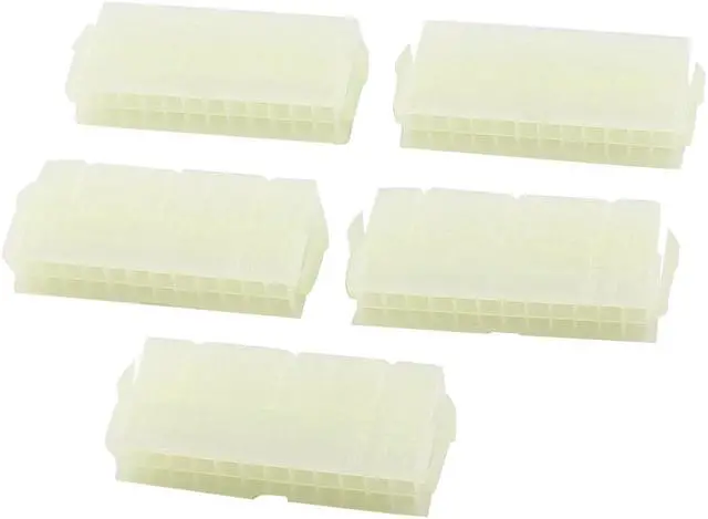 Main image of 5 Pcs Beige Plastic 24 Pin Female Power Supply Connector TX Adapter