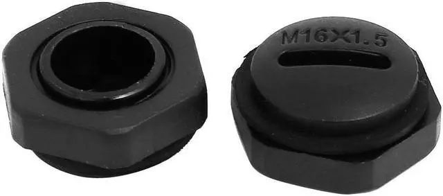 Alt view image 2 of 3 - M16 Nylon Male Threaded Cable Gland Screw End Cap Cover Black 10pcs