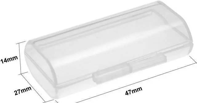 Alt view image 2 of 5 - Battery Storage Case Holder Transparent For 2 x AAA Battery Capacity