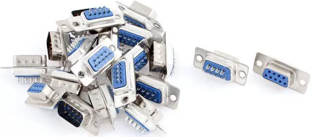 Main image of Unique Bargains 20 Pcs RS232 9 Pin Serial Male and Female DB Connector Soldering Plug