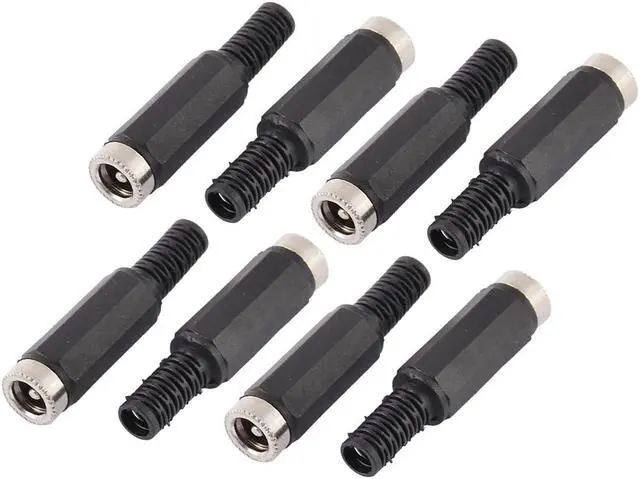 Main image of 8pcs 5.5mm x 2.1mm Plastic Housing Female DC Power Inline Plug Coupler Connector