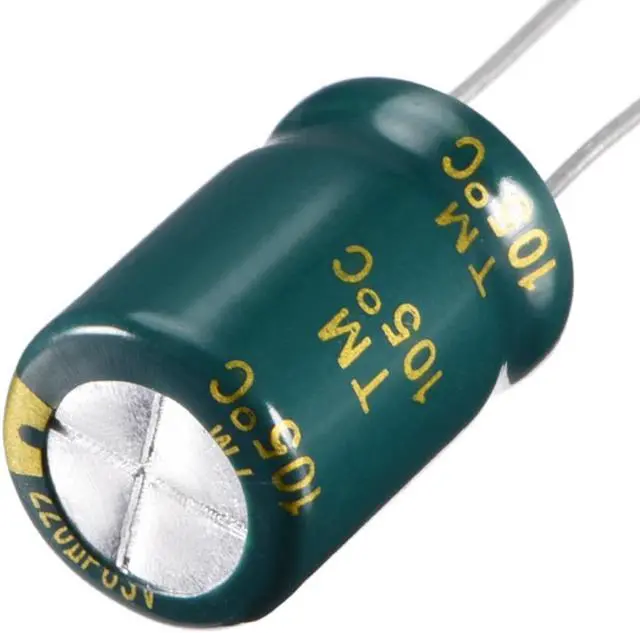Alt view image 4 of 4 - Aluminum Radial Electrolytic Capacitor Low ESR 220uF 63V 105 Celsius 3000H Life 10x16mm High Ripple Current Low Impedance 10pcs Green