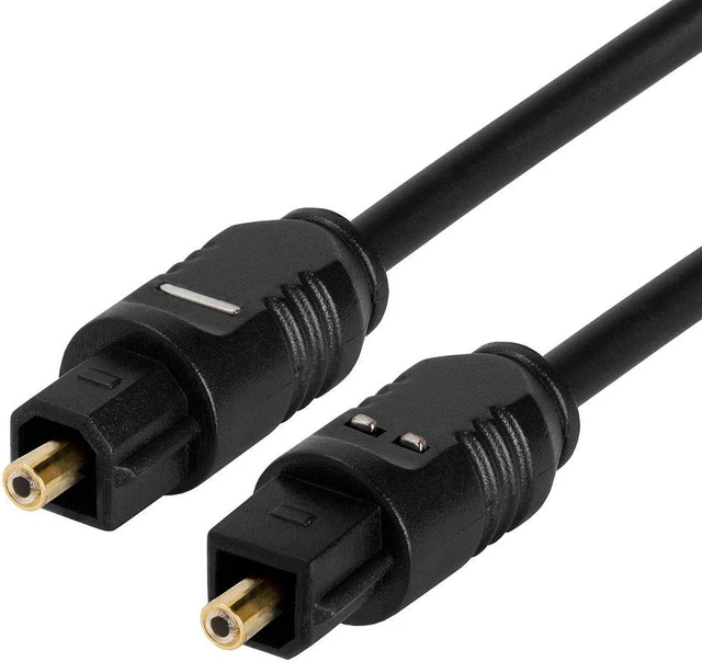Main image of Cmple - Optical Audio Cable 100ft - Slim Fiber Optic Cable Ultra-Thin Gold Plated Toslink Cable Digital S/PDIF Audio For Soundbar Av Receivers, TV Sound Bar, Game Console Slim Optical cord