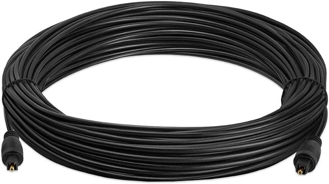 Alt view image 2 of 4 - Cmple - Optical Audio Cable 100ft - Slim Fiber Optic Cable Ultra-Thin Gold Plated Toslink Cable Digital S/PDIF Audio For Soundbar Av Receivers, TV Sound Bar, Game Console Slim Optical cord