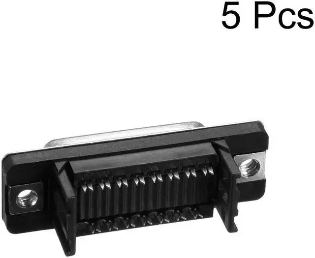 Alt view image 2 of 4 - IDC D-Sub Ribbon Cable Connector 15-pin 2-row Female Socket IDC Crimp Port Terminal Breakout for Flat Ribbon Cable Black Pack of 5