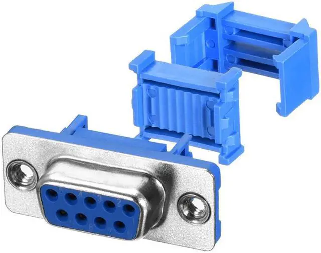 Main image of IDC D-Sub Ribbon Cable Connector 9-pin 2-row Female Socket IDC Crimp Port Terminal Breakout for Flat Ribbon Cable Pack of 10