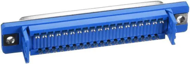 Alt view image 2 of 4 - IDC D-Sub Ribbon Cable Connector 37-pin 2-row Female Socket IDC Crimp Port Terminal Breakout for Flat Ribbon Cable Blue