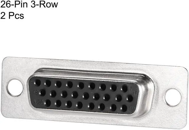 Alt view image 2 of 4 - D-sub Connector DB26 Female Socket 26-pin 3-row Port Terminal Breakout for Mechanical Equipment CNC Computers Pack of 2