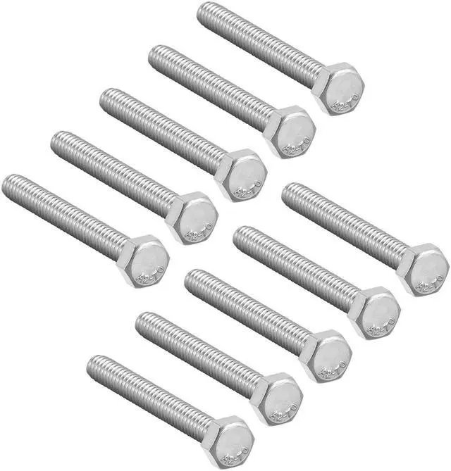 Main image of M5 Thread 40mm 304 Stainless Steel Hex Head Screw Bolts Fastener 10pcs
