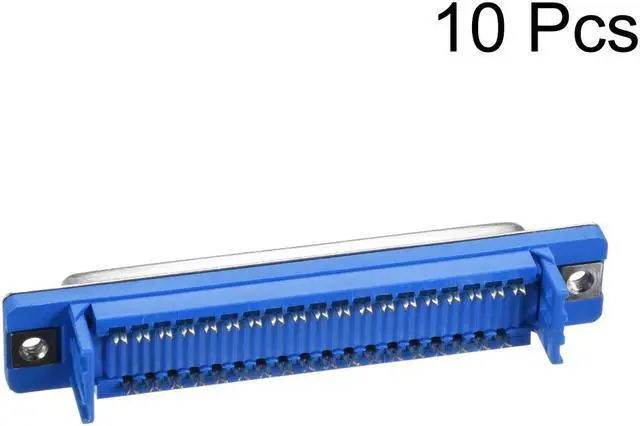 Alt view image 2 of 4 - IDC D-Sub Ribbon Cable Connector 37-pin 2-row Female Socket IDC Crimp Port Terminal Breakout for Flat Ribbon Cable Blue 10pcs