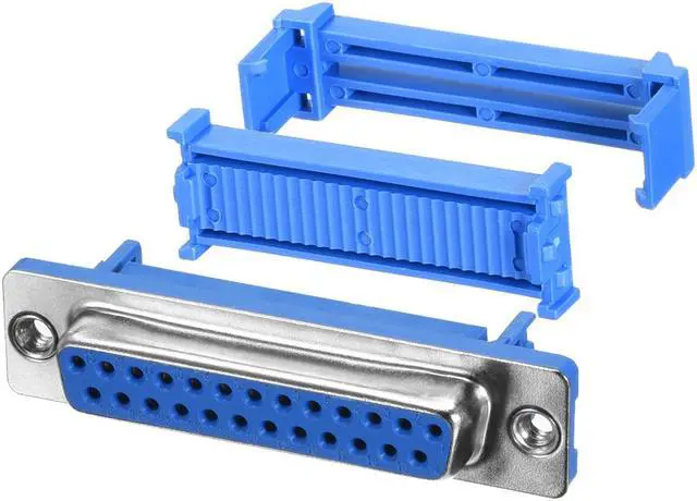 Main image of IDC D-Sub Ribbon Cable Connector 25-pin 2-row Female Socket IDC Crimp Port Terminal Breakout for Flat Ribbon Cable